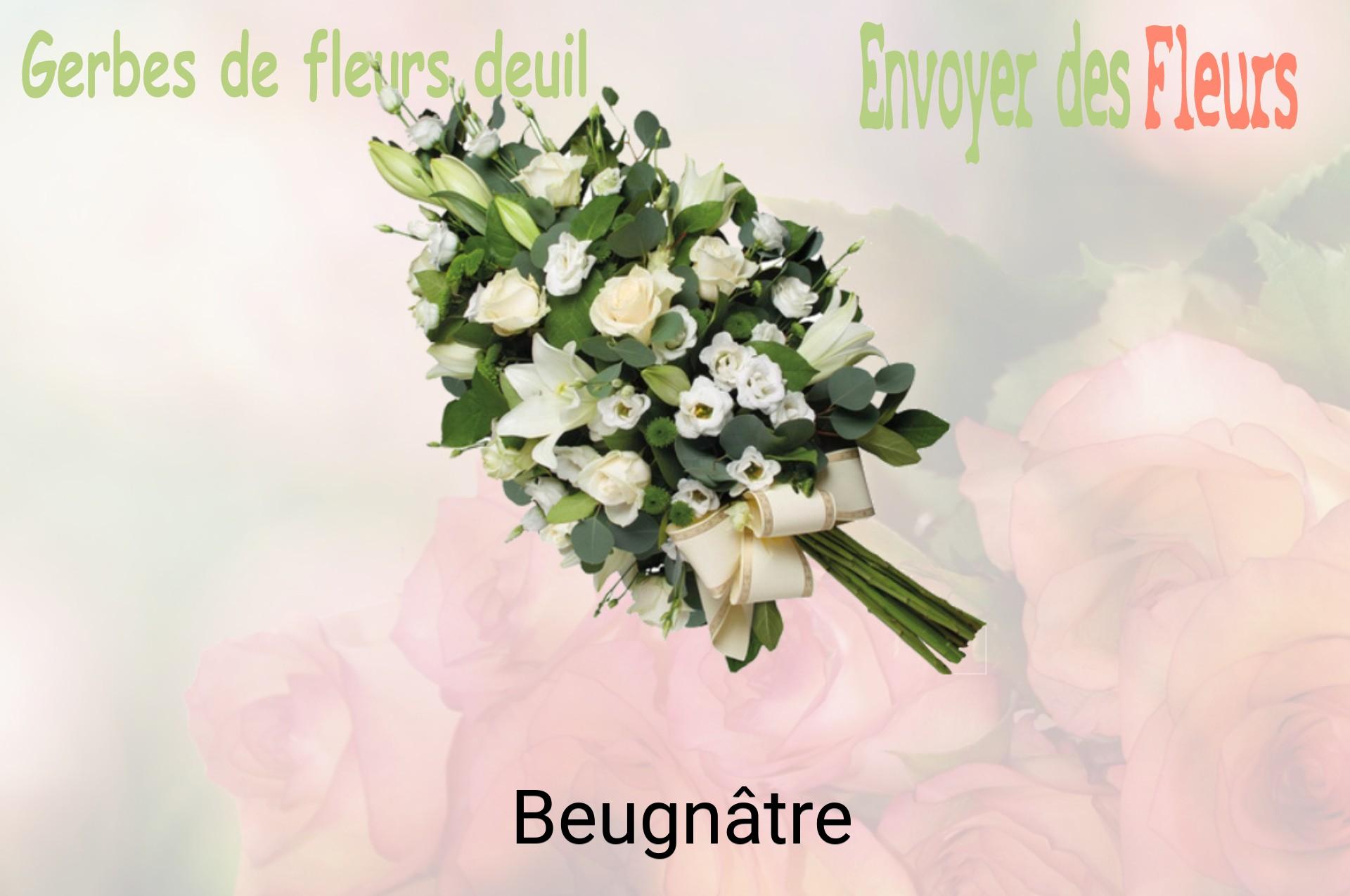 Gerbe de fleurs de deuil livrée à Beugnâtre